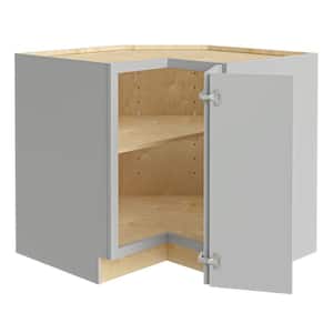 Washington Veiled Gray Plywood Shaker Assembled EZ Reach Corner Kitchen Cabinet Right 36 in W x 24 in D x 34.5 in H