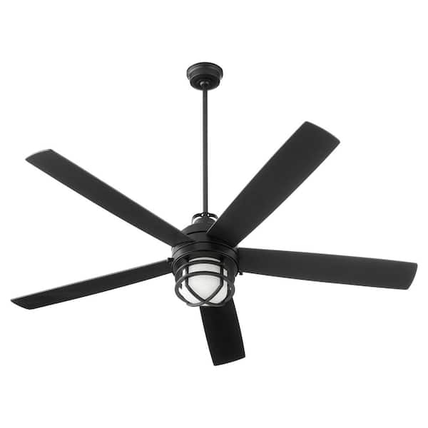 quorum Niles 64 in. Matte Black Wet Ceiling Fan