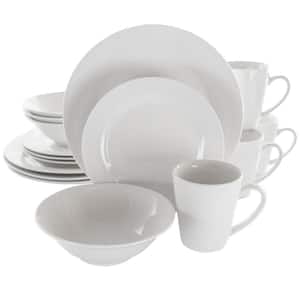 16-Piece Marshall White Porcelain Dinnerware Set (Service for 4)