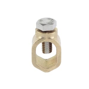 3/8 in. to 1/2 in. Bronze Ground Rod Clamp for 10 - 2 AWG