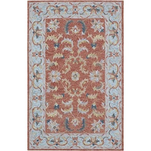 D1717 Rust 5 ft. x 8 ft. Hand Tufted Persian Transitional Wool Area Rug