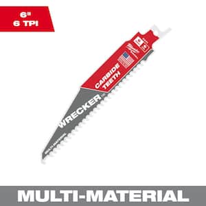 6 in. 6 TPI WRECKER Carbide Teeth Multi-Material Cutting SAWZALL Reciprocating Saw Blade (1-Pack)