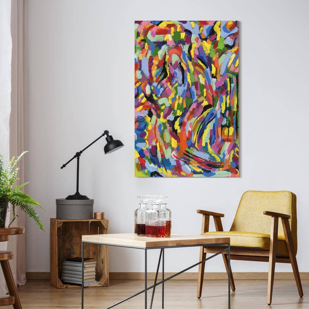 Rules of the Rainbow I Multicolor Tempered Glass Abstract Wall Art