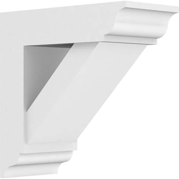 Ekena Millwork Standard Traditional 5 in. W x 12 in. H x 12 in. D Signature Urethane Polyurethane Bracket With Traditional Ends