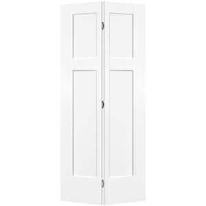 36 in. x 80 in. 3-Panel Winslow Hollow Core Ultra Pure White Molded Composite Bi-Fold Door