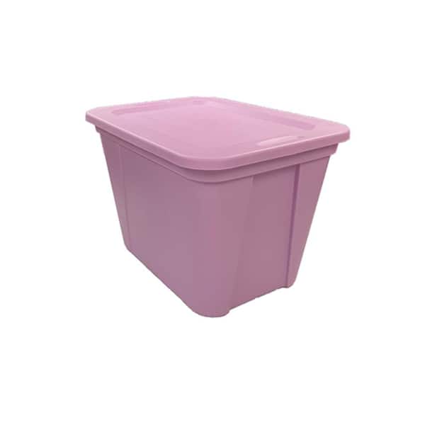 HDX 20 Storage Bin Lilac 2120-4416208 The Home Depot