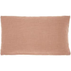 Lifestyles Blush 14 in. x 24 in. Rectangle Throw Pillow