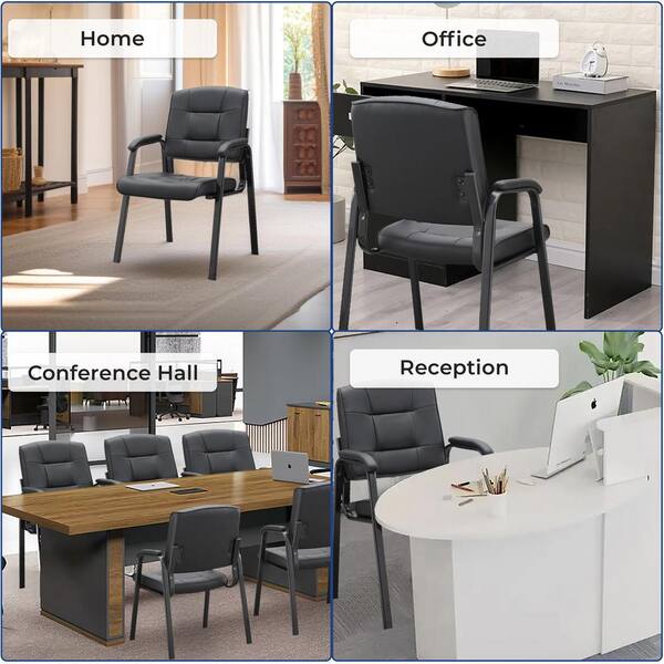 Office Furniture Office Depot Reception Chairs HOMESTOCK Black