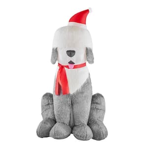 7 ft Fuzzy Sheep Dog Holiday Inflatable