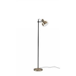 56.5 in. Brass 1 Light 1-Way (On/Off) Tree Floor Lamp for Liviing Room with Metal Lighthouse Shade