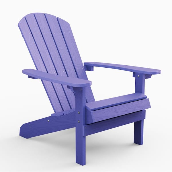 Mximu Classic Purple Plastic Outdoor Patio Adirondack Chair