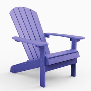 Classic Purple Plastic Outdoor Patio Adirondack Chair
