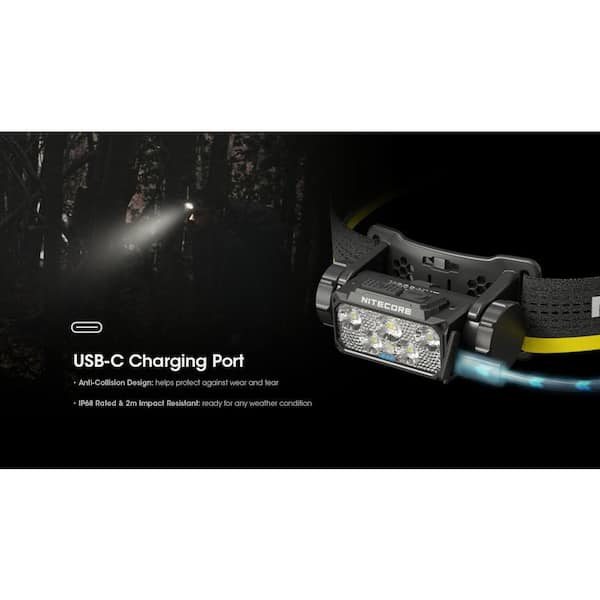 NITECORE HC60 UHE 1600 Lumens LED USB-C Rechargeable Headlamp