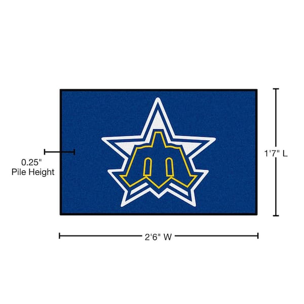 FANMATS Seattle Mariners Light Blue 1 ft. 7 in. x 2 ft. 6 in