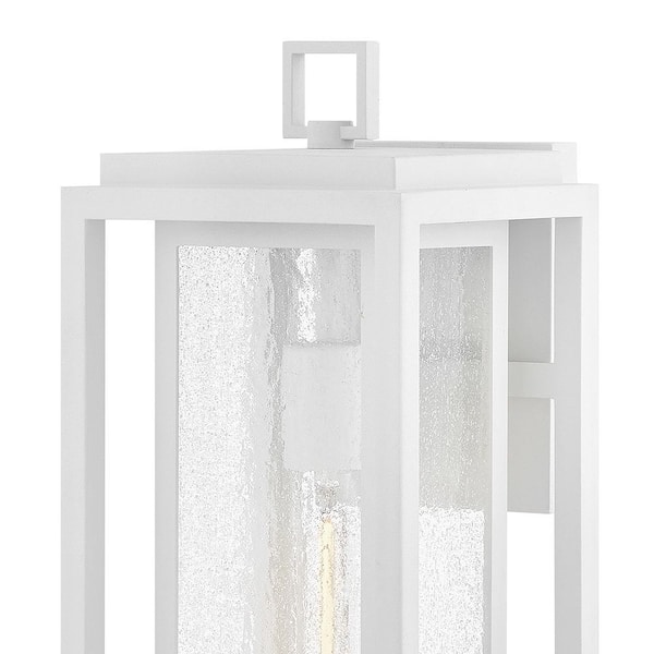 HINKLEY - Republic 1-Light Textured White Hardwired Outdoor Wall Lantern Sconce