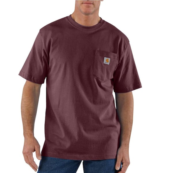 Carhartt Men's 5X-Large Port Cotton Workwear Pocket Short Sleeve T-Shirt Mid Weight Jersey Original Fit