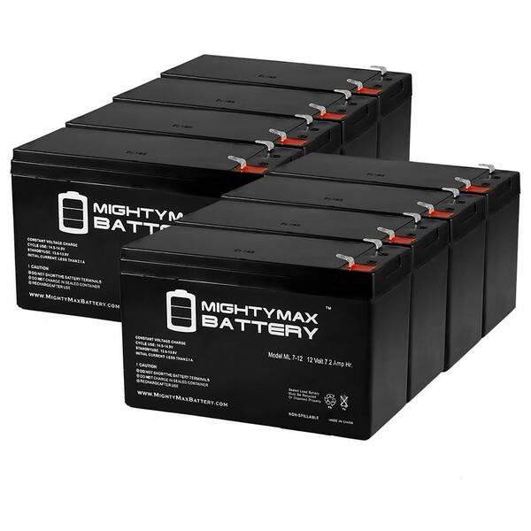 MIGHTY MAX BATTERY 12V 7Ah SLA Battery Replaces Eaton Powerware PW5110-1500VA - 8 Pack