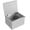 VEVOR Stainless Steel Ice Bin 19.9 in. x 16 in. x 13 in. Drop in Ice Chest with Hinged Cover 40.9 qt. for Outdoor Kitchen QRSJ20X16X13VBRM7V0