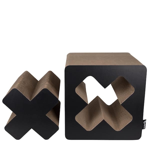 District 70 Black Large Treasure Cardboard Cat Scratcher