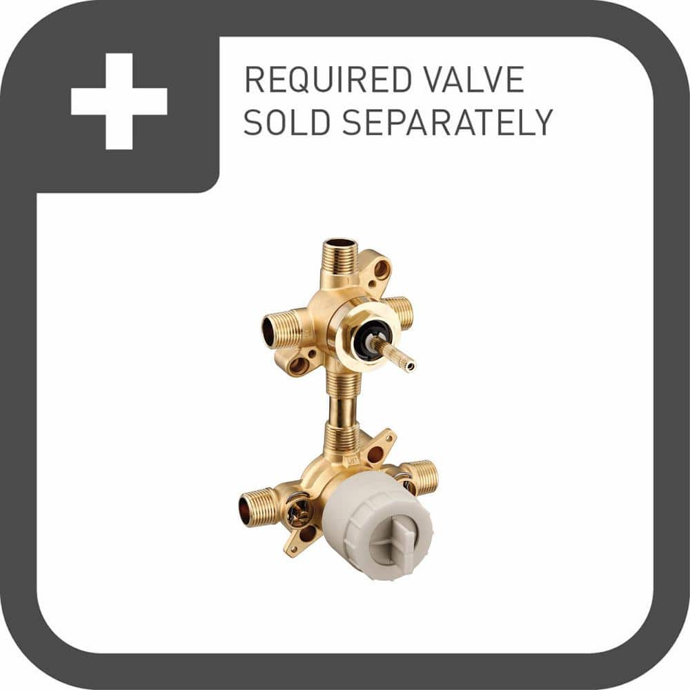 Brushed Gold Modern Shower Trim with Dual Lever Handles