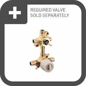Align M-core 3-Series 2-Handle Shower Trim Kit with Integrated Transfer Valve in Brushed Gold (Valve Not Included)
