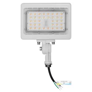 30-Watt 4200 Lumens White Outdoor Integrated LED Flood Light 1/2 in. Adjustable Knuckle Mount Security Light 3CCT (2-PK)