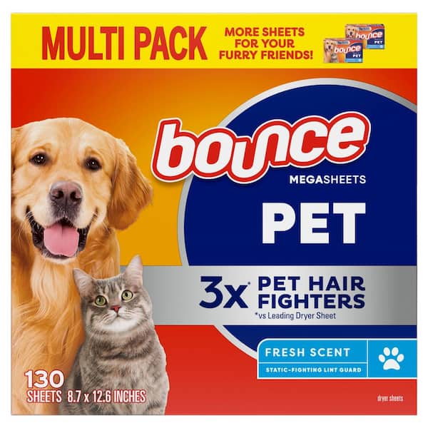 Pet Hair and Lint Guard Mega Fresh Scent Dryer Sheets (130-Count)