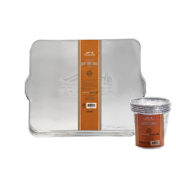 Traeger Drip Tray Liner (5-Pack) Plus Bucket Liner (5-Pack) for Pro 22/575