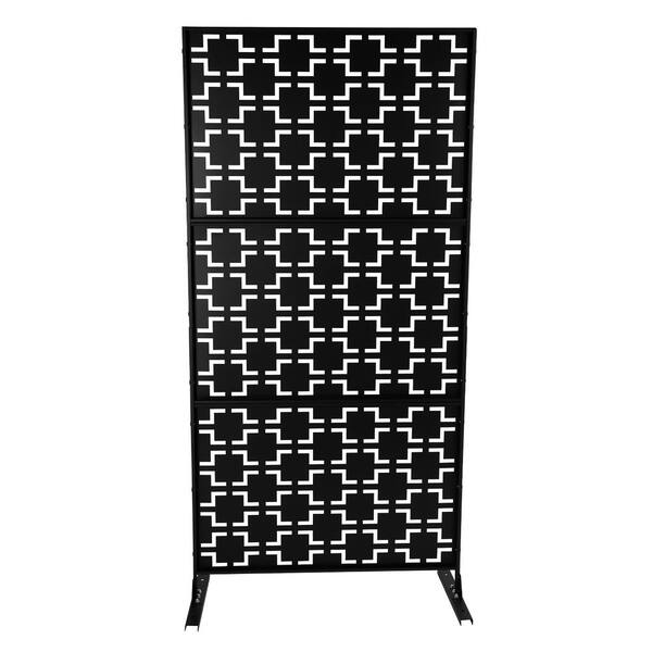 YIYIBYUS Outdoor Freestanding Metal Privacy Screen Decorative with