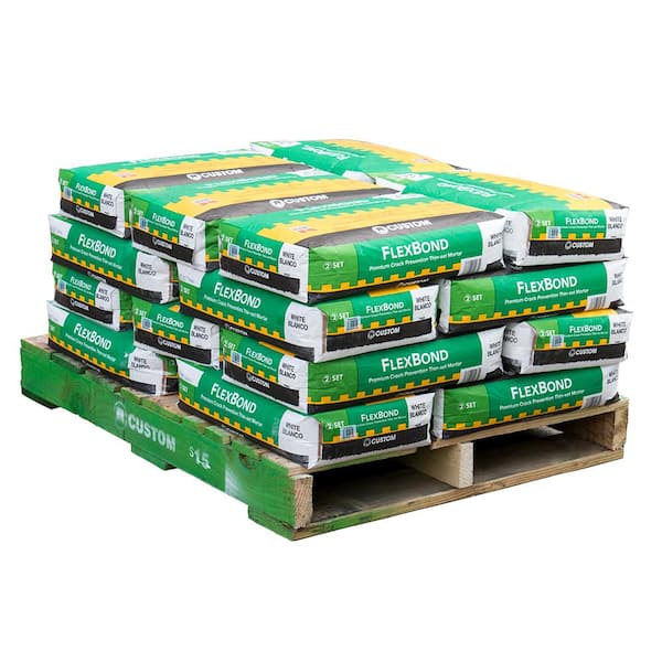 Custom Building Products FlexBond 50 lb. White Premium Crack Prevention Thinset Mortar (20 Bags / Pallet)