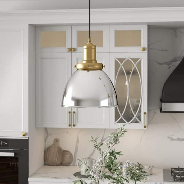 Meyer&Cross Madison 1-Light 8 in. Polished Nickel and Brass