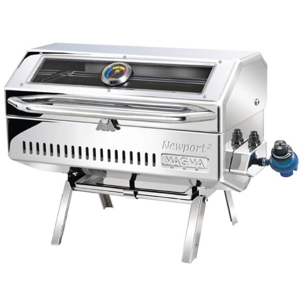 Magma Newport 2 Gourmet Series Infrared Portable Propane Gas Barbecue Grill in Stainless Steel