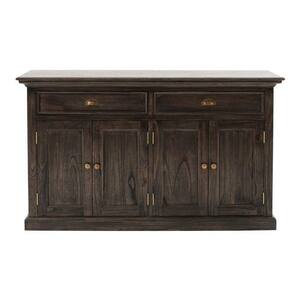 Charlie Black Wood 57.09 in. Buffet Table with Drawers