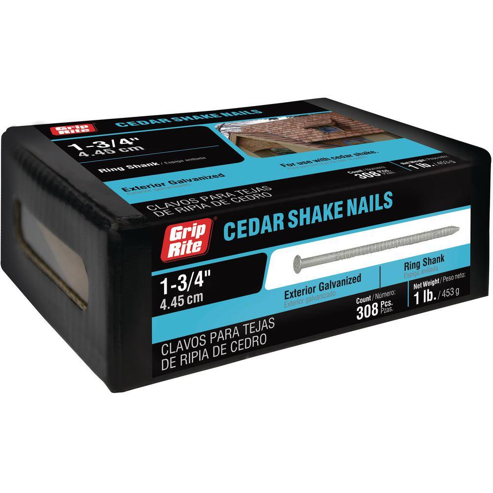 Grip Rite 14 X 1 3 4 In 5 penny Exterior Galvanized Ring Shank Cedar 