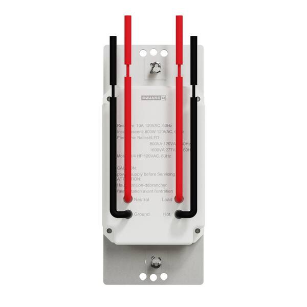 Square D Humidity & Motion Sensor Switch - Light & Fan Control, Matte White