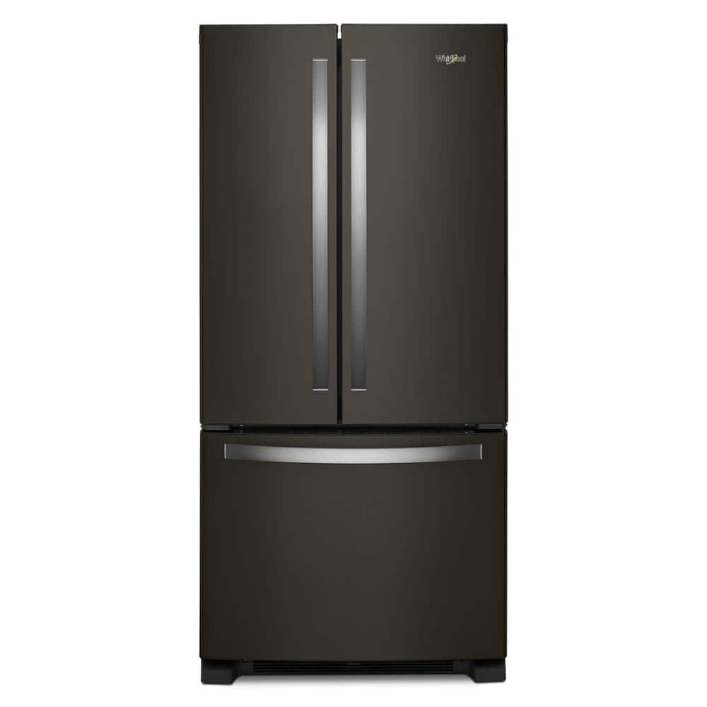 Whirlpool 33 in. 22 cu. ft. Countertop Depth French Door Refrigerator in Black Stainless