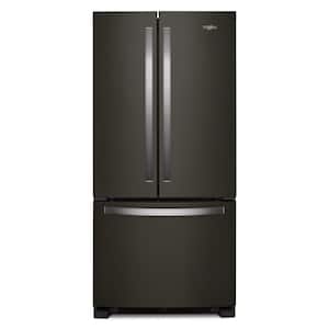 33 in. 22 cu. ft. Countertop Depth French Door Refrigerator in Black Stainless