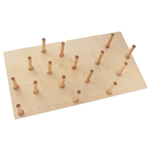 39.25 in. x 6.63 in. x 21.25 in. Natural Brown Trimmable Pegboard Drawer Organizer with 16 Pegs