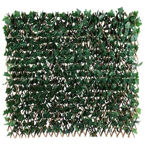 52 in. H x 20 in. W Green Artificial Ivy Plant Hedges Panel Expandable Privacy Screen for Balcony Patio Garden