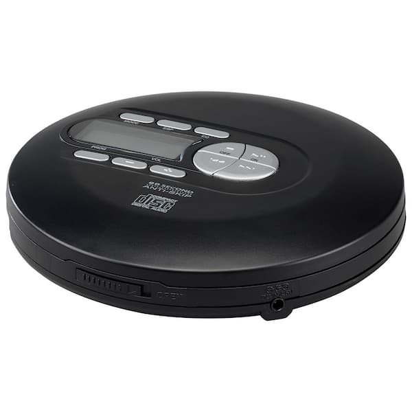 iLive Anti-Skip CD Player with Wired Earbuds, DC Power Input and