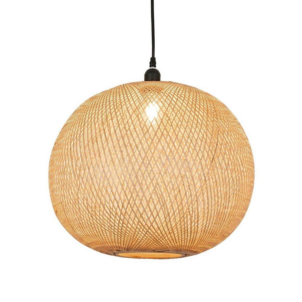 22 in. 1 Light Beige Round Rattan Chandelier, Boho Farmhouse Hanging Ceiling Light Fixture for Dining Room price history on PriceWatchPro