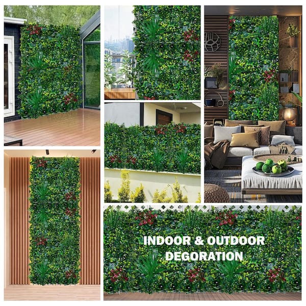 20 in. W x 20 in. H Plastic Grass Backdrop Wall,Garden Fence