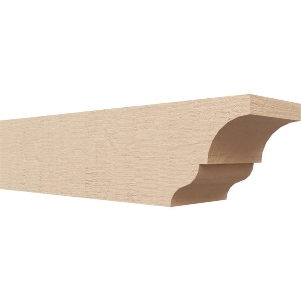 Ekena Millwork 6-in. x 6-in. x 24-in. Asheboro Woodgrain, Primed Tan Timberthane Polyurethane Rafter Tail Brace