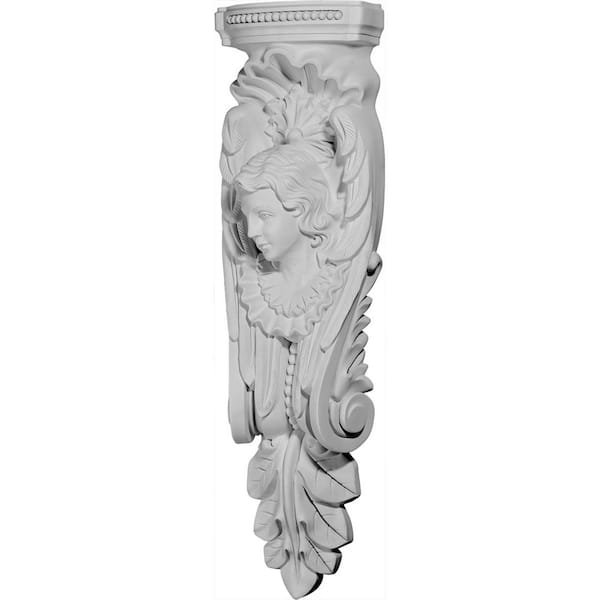 Ekena Millwork 11-1/4 in. x 5-5/8 in. x 40-1/2 in. Primed Polyurethane Angel Left Corbel
