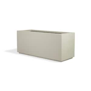 Milan Tall 46 in. x 17 in. Greige Composite Trough