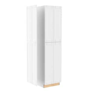 Washington 23.8 in. W x 0.75 in. D x 96 in. H Vesper White Plywood Shaker Assembled Pantry Kitchen Cabinet End Panel