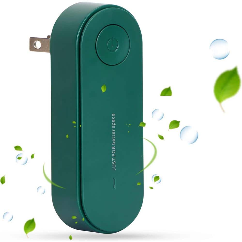 10 Sq. Ft. Mini Portable Plug-in Negative Ion Air Purifier in Green