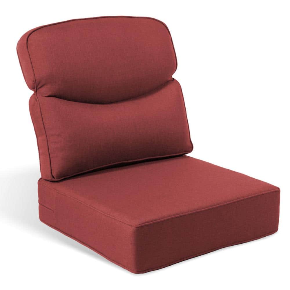 Sunsmile 22in. W x 24in. D x 6in. Thick 2-Piece Deep Seating Outdoor Lounge Chair Olefin Cushion, Red price history on PriceWatchPro