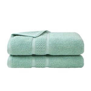 Oceane 2-Piece Aqua Cotton 64X34 Towel Set