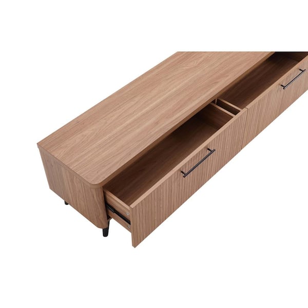 Manhattan Comfort Jodie 68.9 in. Wide Mid-Century Modern Maple TV